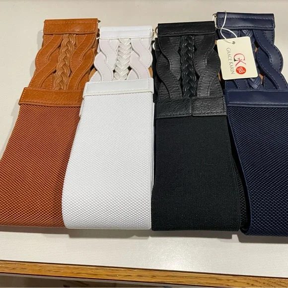 Grace Karin 4 Braided Belts 4X 46” New - Picture 2 of 10